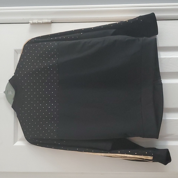 Adidas | Black Jacket Rose Gold Metallic Polka-dot - Picture 5 of 7